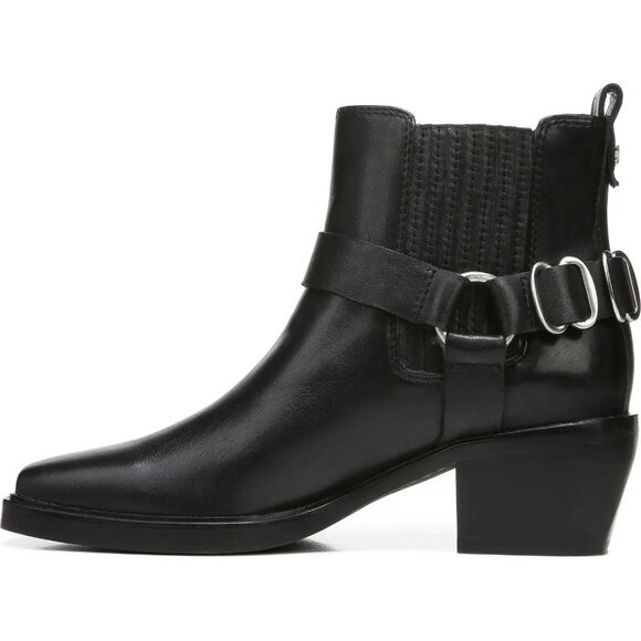 NEW! Sam Edelman Bellamie Leather Ankle Boots Black - Picture 5 of 11